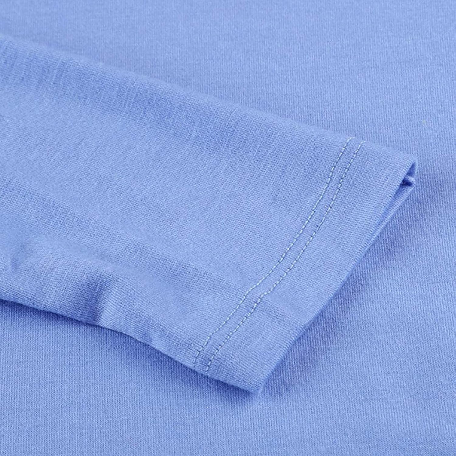 Teen Girls Fall Clothes Tunic Tops Long Sleeve Knot Front Shirts for 4-13 Years Loose Soft Casual Blouse T-Shirt Tee Y81 Sky Blue